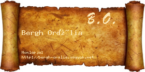 Bergh Orália névjegykártya